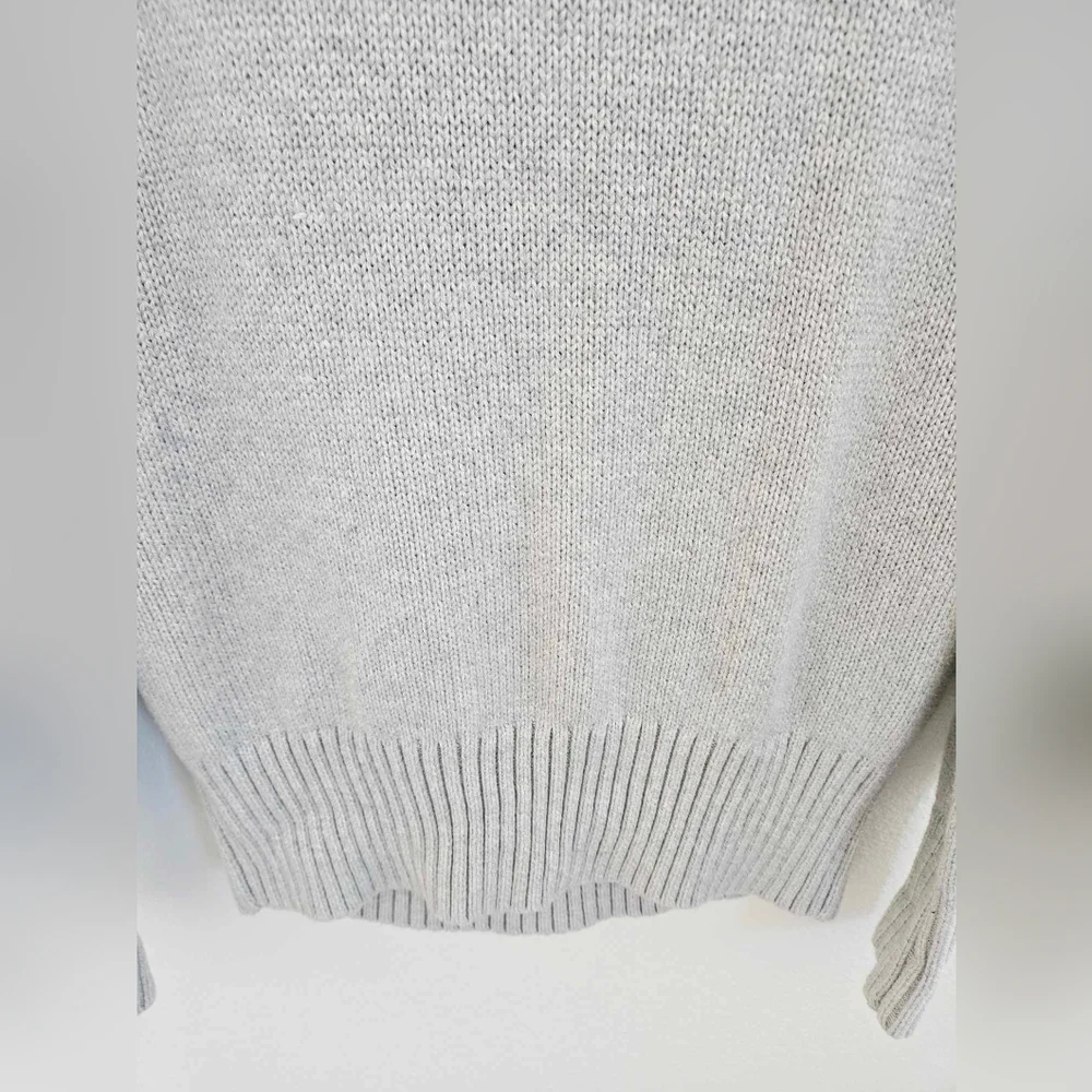 J Crew Cambridge Cable Knit Turtleneck Sweater, Heather Grey, Size Small‎